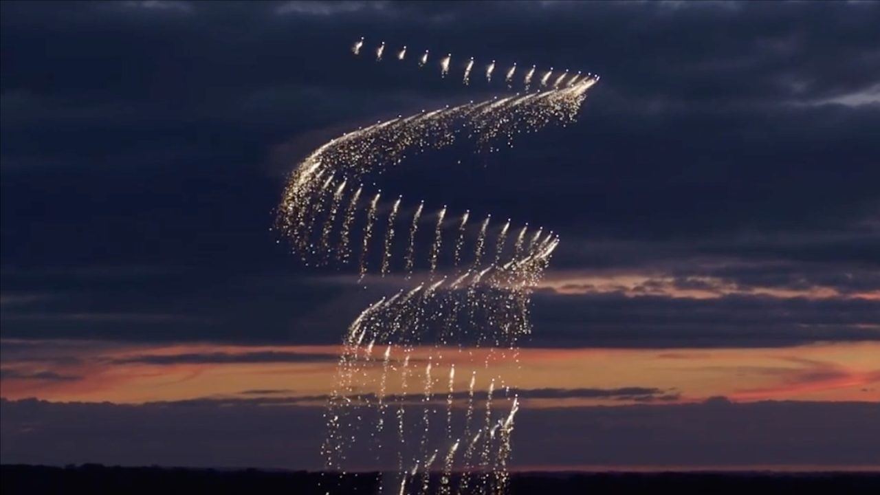 Drone fireworks